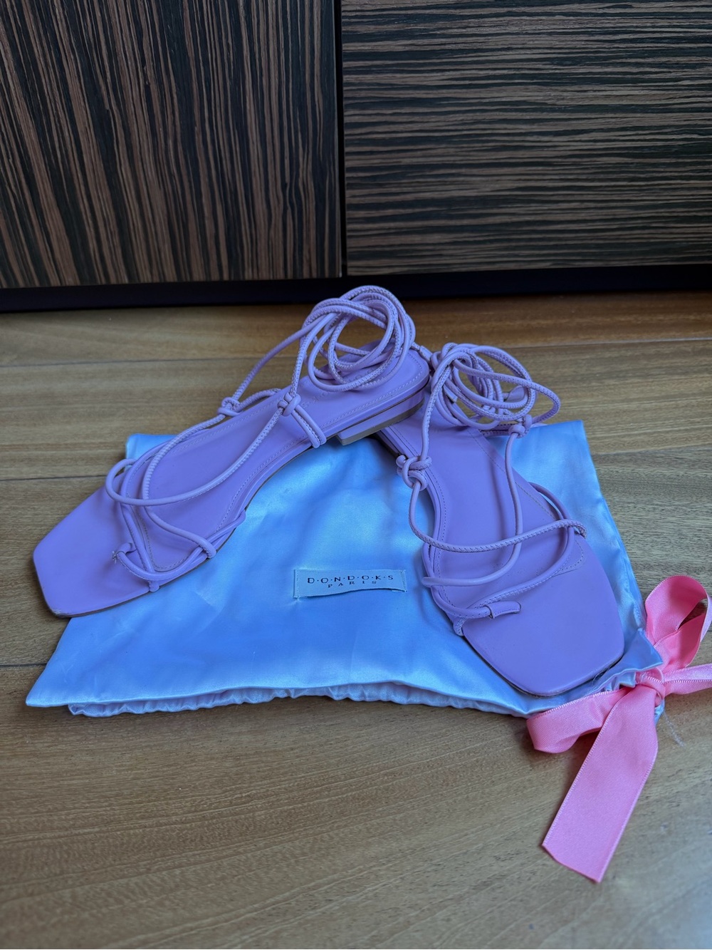 Dondoks Lilac Lace-Up Women's Sandals